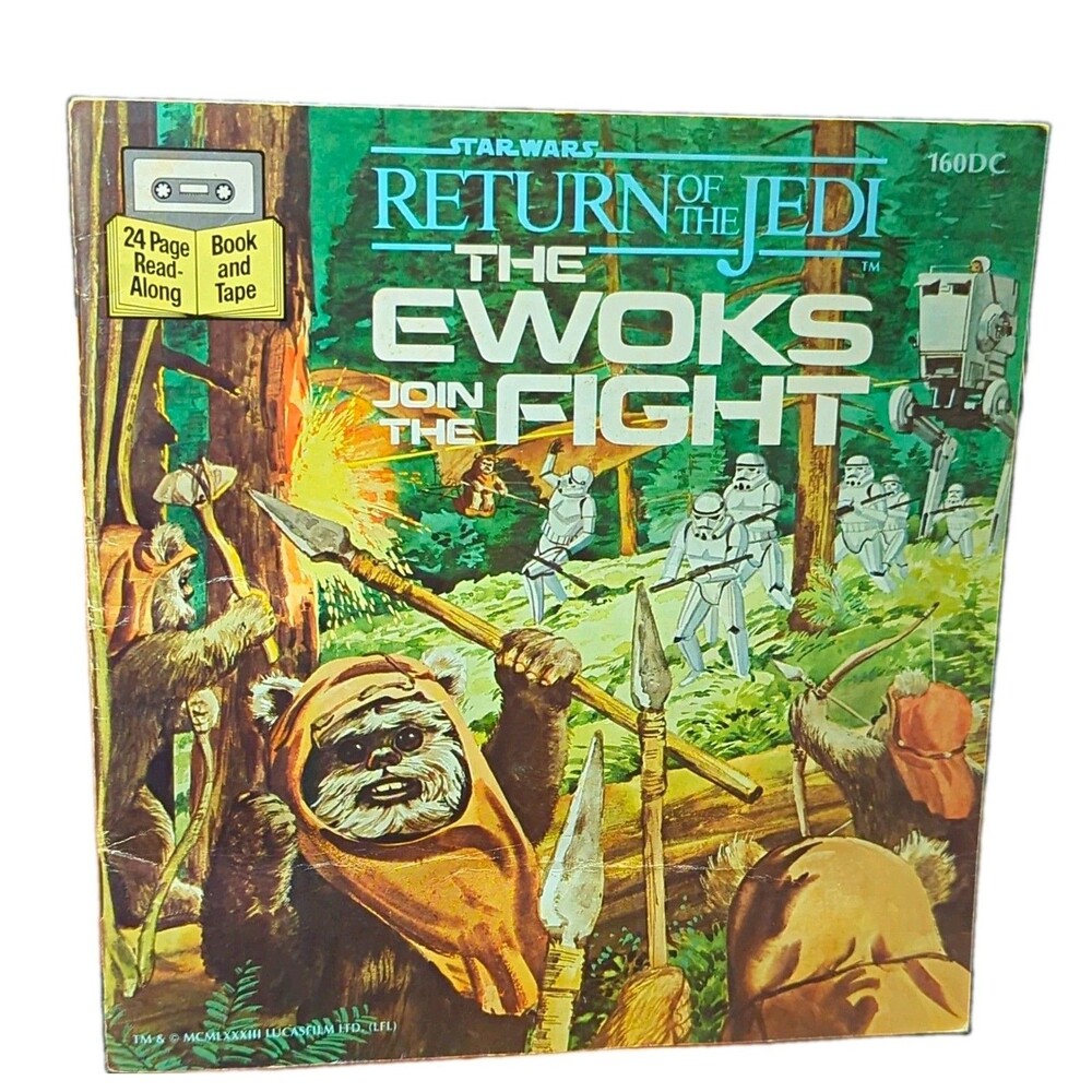 Star Wars Ewoks Join the Fight Return of the Jedi Book - missing cassette